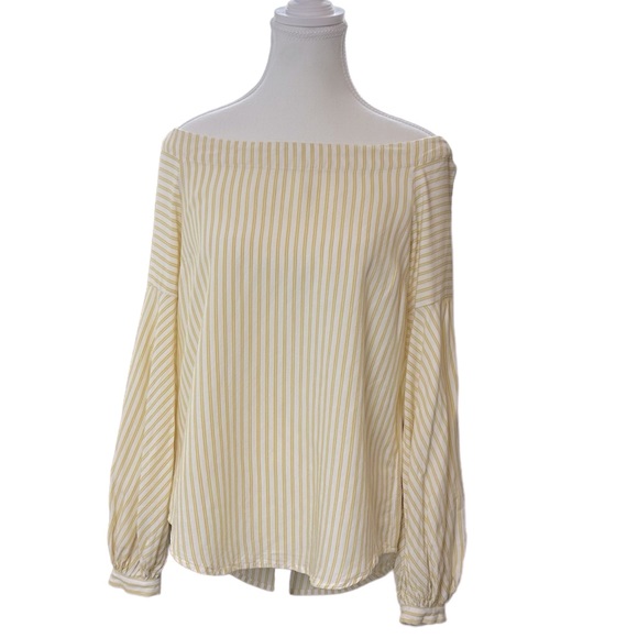 Anthropologie Maeve Off Shoulder Balloon Sleeves Blouse shirt top | Size 0 - Picture 3 of 14